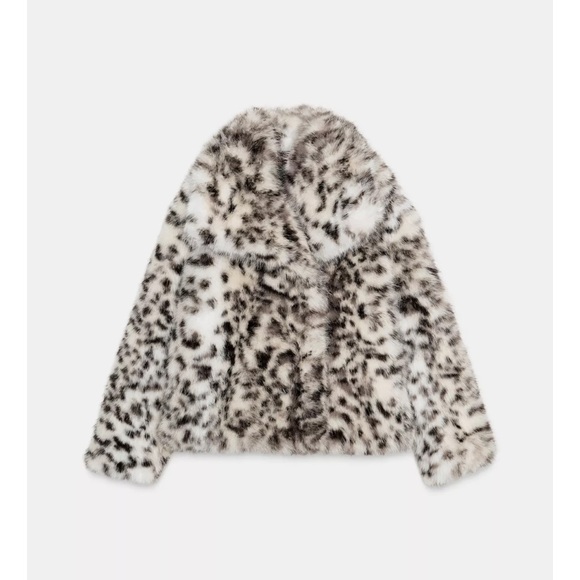 ZARA BLOGGERS FAV FAUX FUR ANIMAL PRINT COAT - Picture 9 of 10